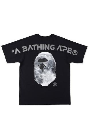 Чёрная футболка a bathing ape