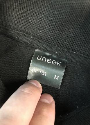 Мужская футболка (поло) uneek (уник мрр оригинал черная)4 фото