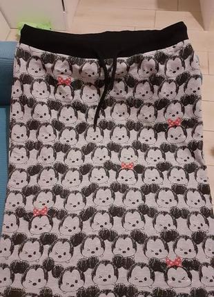 Модная юбка прямая спортивная ,mickey maus