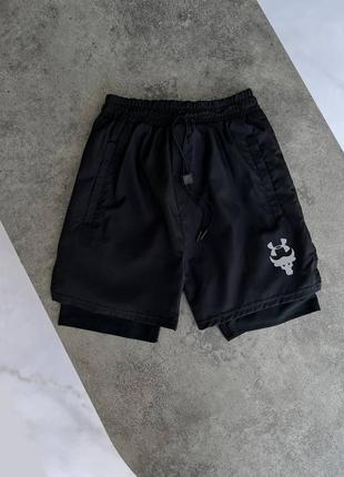 Чоловічі спортивні шорти under armour чорні