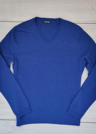 Голубой пуловер натуральный 100 % кашемир