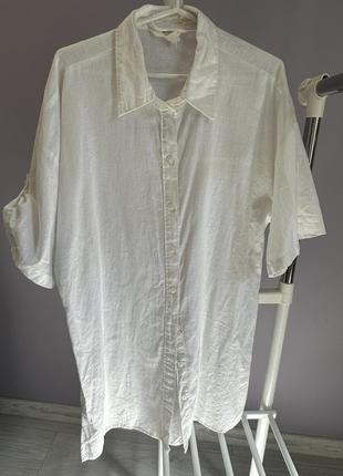 Рубаха льняная h&m премиум ленейка4 фото