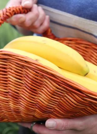 Плетеная корзина для фотосессии, фруктов3 фото