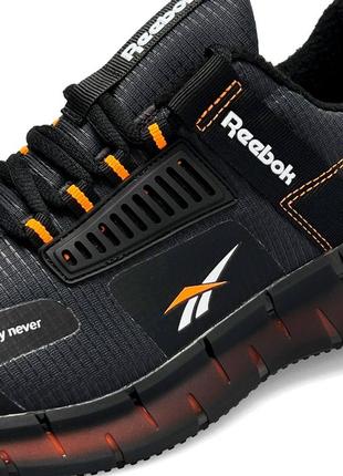 Мужские кроссовки reebok zig kinetica fleece dark grey orange9 фото