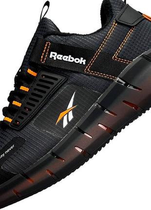 Мужские кроссовки reebok zig kinetica fleece dark grey orange8 фото