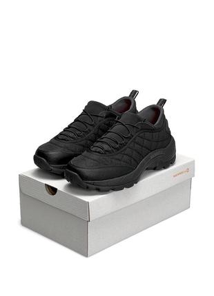 Мужские кроссовки merrell ice cap moc termo black grey leather