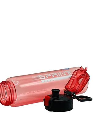 Пляшка спортивна для води пластикова для тренувань casno 750 мл kxn-1216 sprint червона ve-337 фото