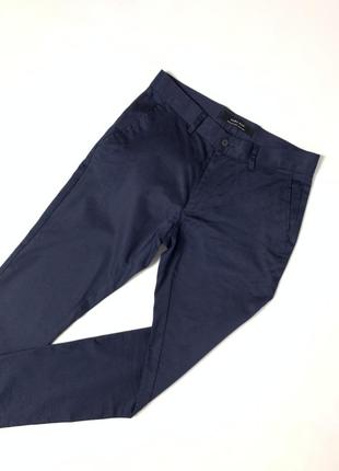 Мужские классические брюки zara темно-синие брюки