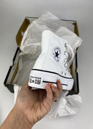 Кеды converse chuck taylor all star lift hi 560846c белые, оригинальные кеды конверс женские6 фото