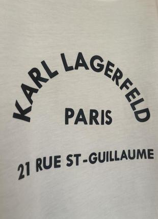 Шикарная белоснежная футболка karl lagerfeld m оригинал4 фото