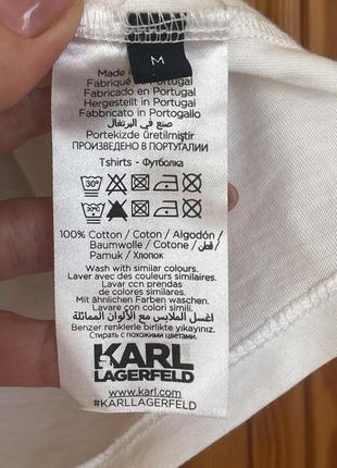 Шикарная белоснежная футболка karl lagerfeld m оригинал6 фото