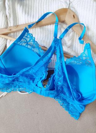 Блакитний комплект білизни сексуальний набір з мережива бюстгальтер 80в /36в 85а 75с і...