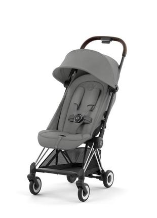 Прогулянкова коляска cybex coya - chrome dark brown (рама), mirage grey