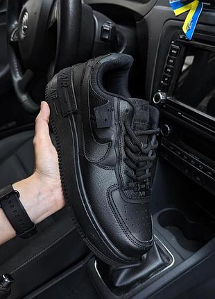 Женские кроссовки nike air force 1 shadow черные