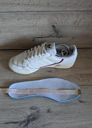 Белые кожаные кроссовки б/у адидас adidas continental 80 43 р 28 см6 фото