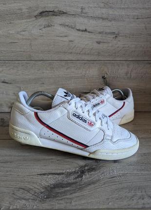 Белые кожаные кроссовки б/у адидас adidas continental 80 43 р 28 см4 фото