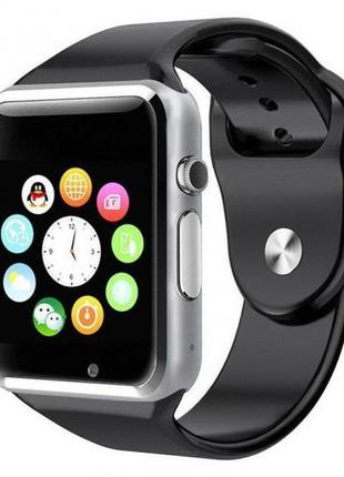 Смарт-годинник smart watch a1 розумний електронний зі слотом під sim-карту + карту пам'яті micro-sd. колір: срібний7 фото