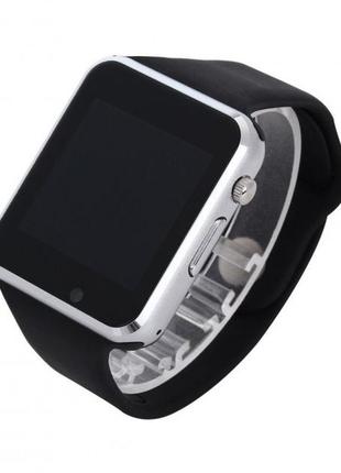 Смарт-годинник smart watch a1 розумний електронний зі слотом під sim-карту + карту пам'яті micro-sd. колір: срібний10 фото