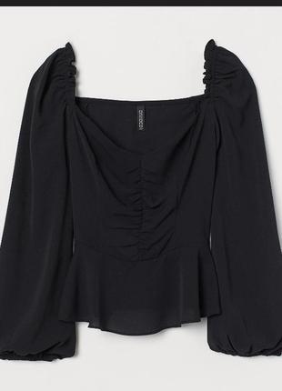 Блуза h&m черная