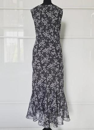 Великолепное очаровательное красивое классное длинное винтажное платье ретро винтаж цветочный принт цветы2 фото