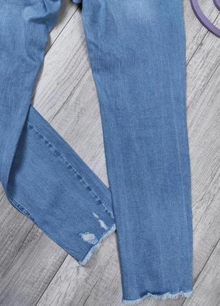 Мужские рваные джинсы lc waikiki slim fit голубые размер 367 фото
