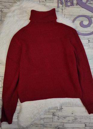 Женский свитер shein бордовый акриловый размер 48 l4 фото