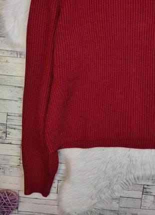 Женский свитер shein бордовый акриловый размер 48 l3 фото