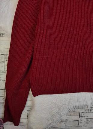Женский свитер shein бордовый акриловый размер 48 l6 фото