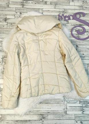 Женская короткая куртка icon бежевая размер 44 s4 фото