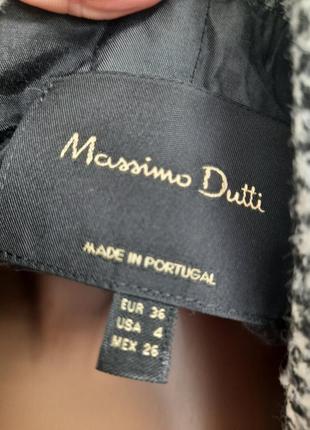 Стильный брендовый пиджак удлиненный жакет с шерстью гусиная лапка massimo dutti7 фото