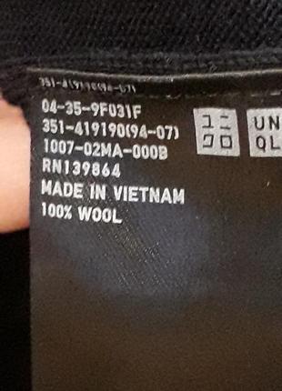 Мериносовый шерстяной свитер uniqlo цвет navy,  100% шерсть6 фото