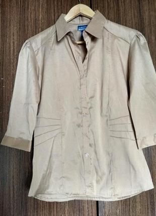 Женская рубашка стрейч на пуговицах uniti, сша, размер s/м1 фото