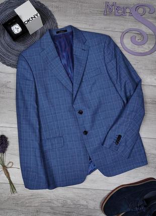 Мужской костюмный блейзер arber синий классический пиджак в клетку размер хl2 фото