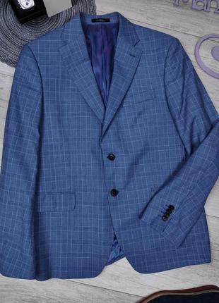 Мужской костюмный блейзер arber синий классический пиджак в клетку размер хl3 фото