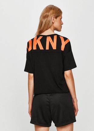 Футболка оверсайз реглан котон бавовняна бавовняна з логотипом модал бавовна dkny