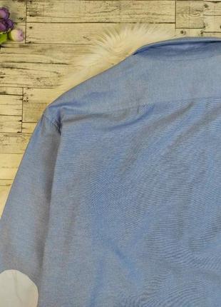 Мужская рубашка arber голубая с латками на локтях размер 54/3xl5 фото