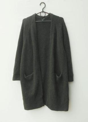 Шикарный теплый шерстяной кардиган оверсайз в составе шерсть + альпака selected femme1 фото