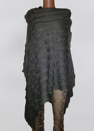 💜💜💜стильное женское вязаное пончо, накидка с воланами made in p.r.c💜💜💜1 фото