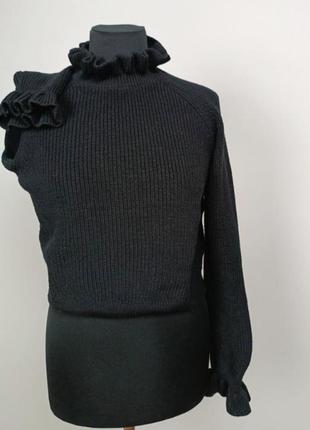 Теплый укороченный свитер h&m