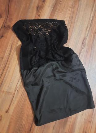 Классическая чёрная гипюровая юбка7 фото