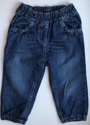 Набор из двух джинсов с бантиками размер 74-80 см2 фото