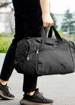 Мужская дорожная спортивная сумка puma bl черная на 36 литров для фитнеса и путешествий3 фото