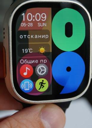 Смарт часы hk8 pro max 49 mm amoled экран украинское меню с функцией звонка3 фото