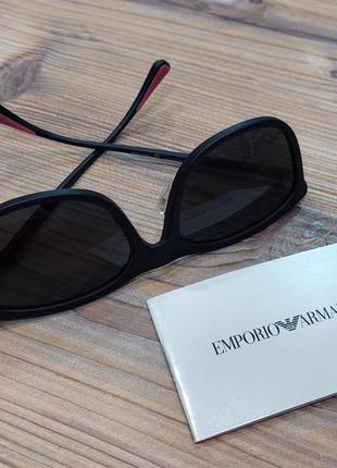 Матовые черные мужские очки ea 4155f от emporio armani!4 фото