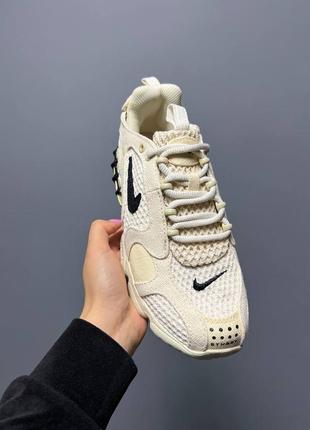 Женские кроссовки stussy x nike air zoom spiridon caged “fossil”#найк4 фото