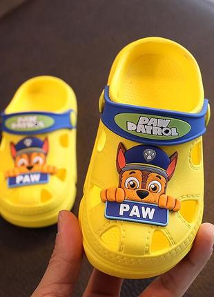 Дитячі сабо paw patrol крокси щенячий патруль 14,5 см, дитячі шльопанці, сандалі, тапки