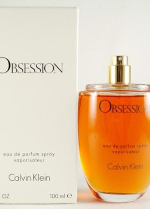 Оригинальный calvin klein obsession 100 ml tester ( кельвин кляйн обсешн) парфюмированная вода