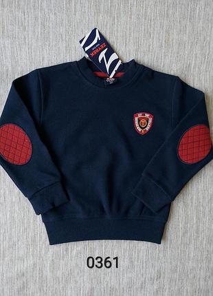 Свитшот для мальчиков 3-8 лет темно синий