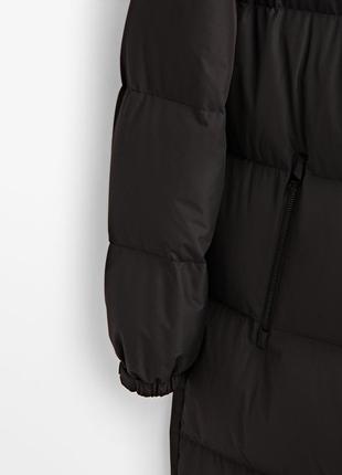 Пухове зимове пальто massimo dutti розмір:м, оверсайз колір: чорний наповнювач: 80% пух і 20% пор6 фото