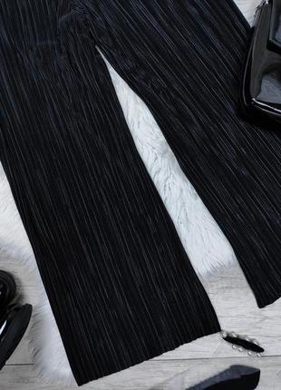 Женские брюки кюлоты lager157 чёрные плиссе размер 42 xs6 фото